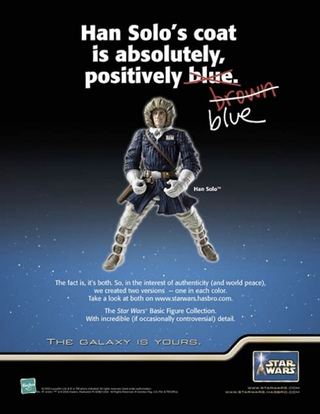 Illustration for article titled New video reignites debate over whether Han Solo’s coat is blue or brown